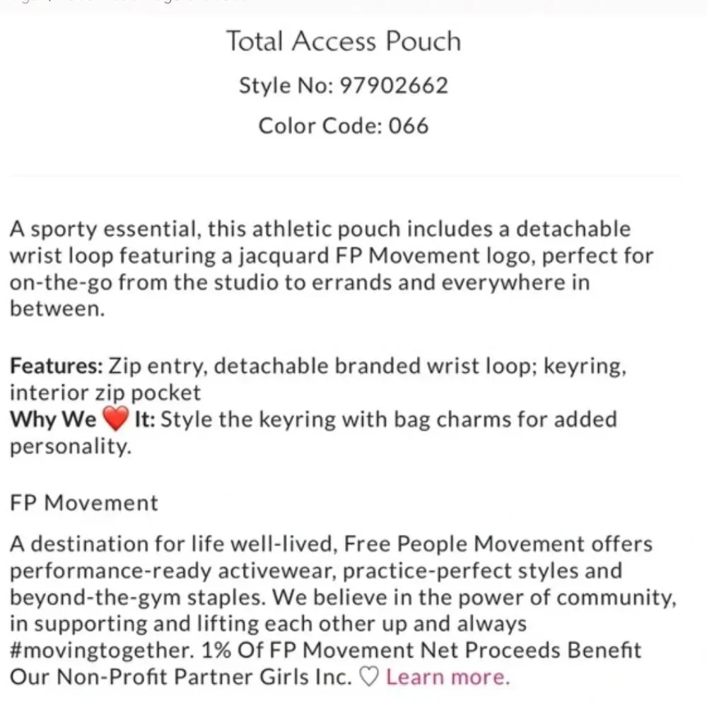 Free People Total Access Pouch 💖 Pink NWT - Picture 5 of 9